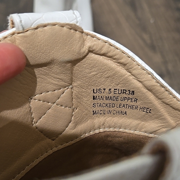 White Western Ankle Boots - Picture 2 of 3